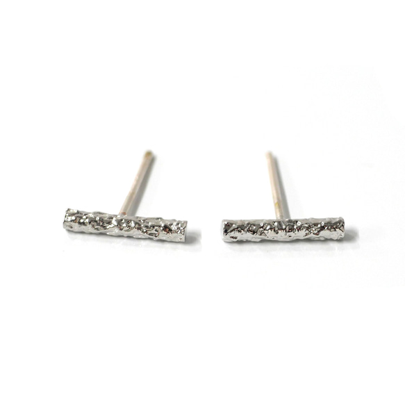 eje2000 [1對] 925純銀芯紋條形耳環 第6張的照片