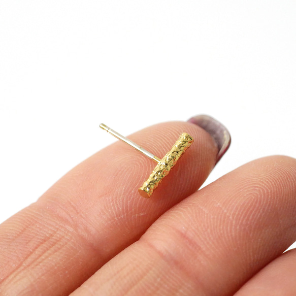 eje2000 [1對] 925純銀芯紋條形耳環 第3張的照片