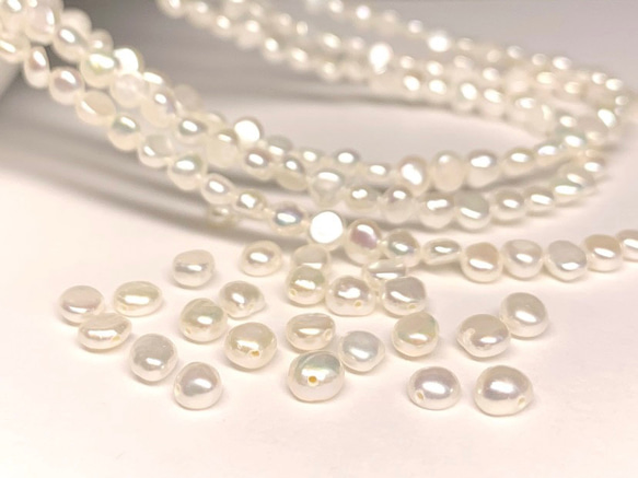 【淡水パール】バロック　4~5mm　10粒　 ハンドメイド素材 3枚目の画像