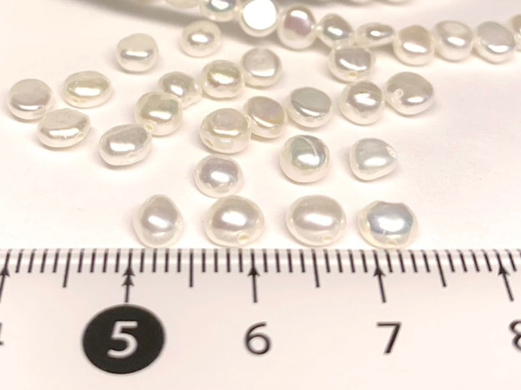 【淡水パール】バロック　4~5mm　10粒　 ハンドメイド素材 4枚目の画像