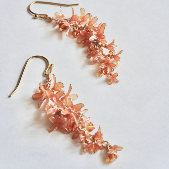 秋香る金木犀　イヤリング/ピアス　ディップフラワー　ディップアート　秋冬新作2025 秋限定2025 13枚目の画像