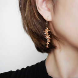 秋香る金木犀　イヤリング/ピアス　ディップフラワー　ディップアート　秋冬新作2025 秋限定2025 15枚目の画像