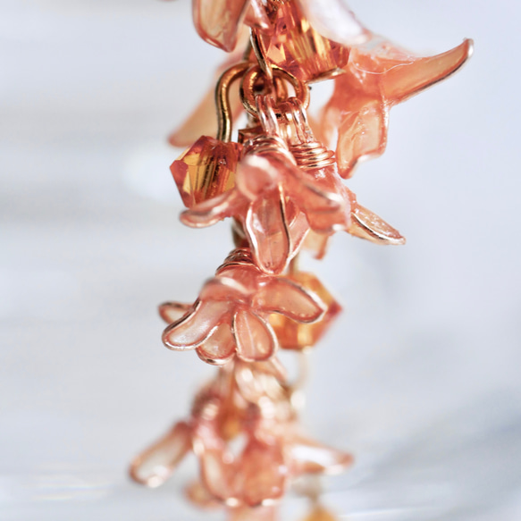 秋香る金木犀　イヤリング/ピアス　ディップフラワー　ディップアート　秋冬新作2025 秋限定2025 6枚目の画像