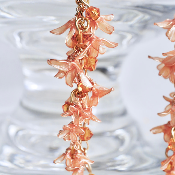 秋香る金木犀　イヤリング/ピアス　ディップフラワー　ディップアート　秋冬新作2025 秋限定2025 5枚目の画像