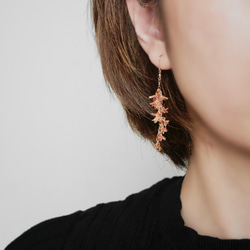 秋香る金木犀　イヤリング/ピアス　ディップフラワー　ディップアート　秋冬新作2025 秋限定2025 14枚目の画像