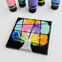 アクリル画 海と夕日 人物　YA-MAN アクリル画 海と夕日 人物 YA-MAN