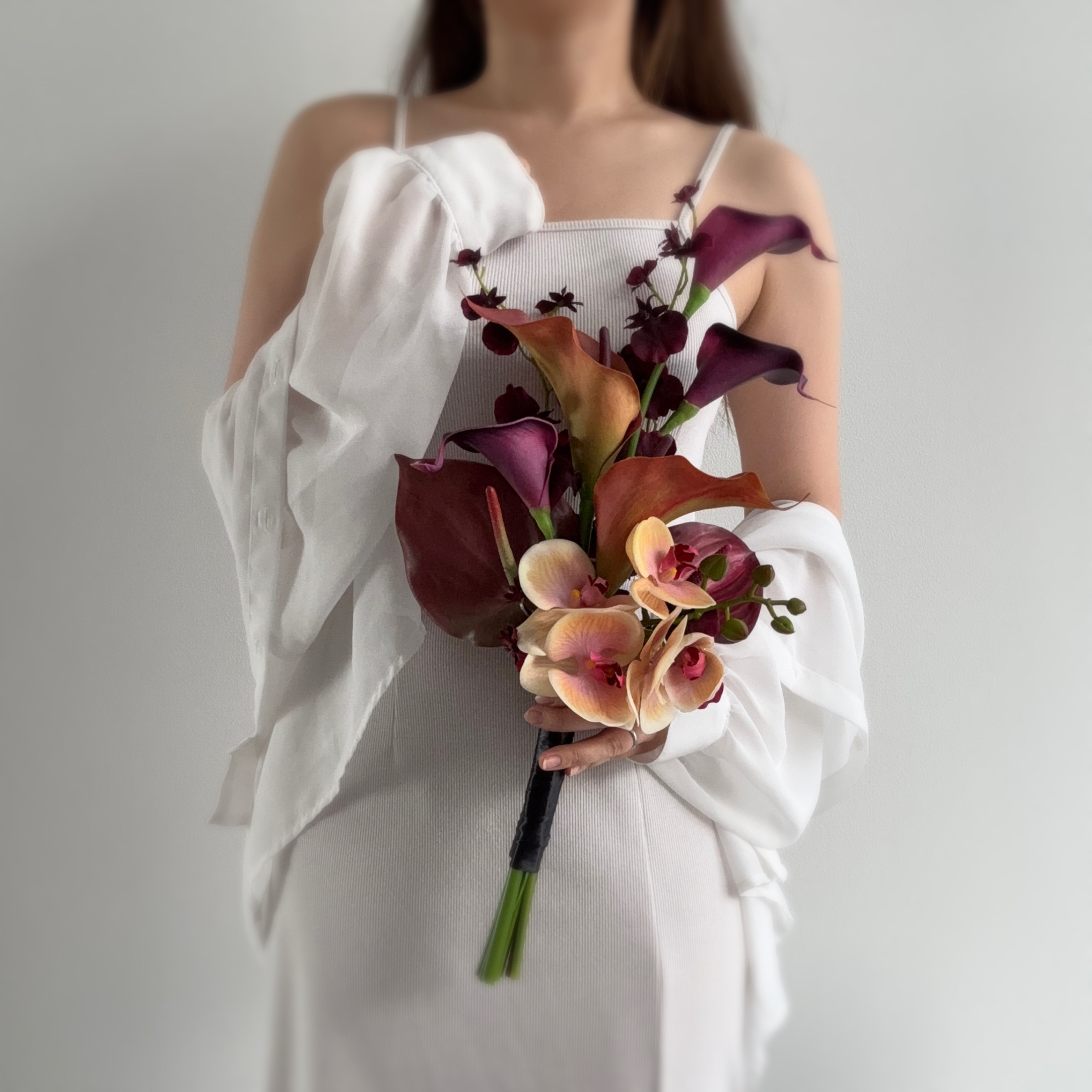 テラコッタブーケ　美品 テラコッタシンビジュームのトレンドブーケ