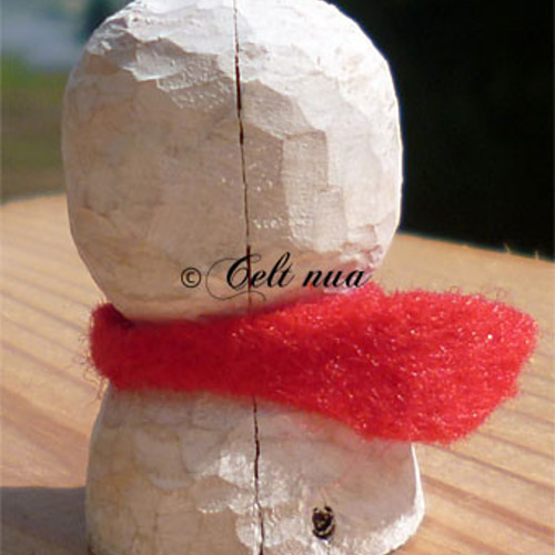 てるてる坊主の精霊 木彫り人形 ハンドメイド 木製人形「てるみ」 002