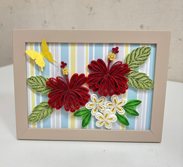 ペーパークイリングキット　ハイビスカス 1枚目の画像