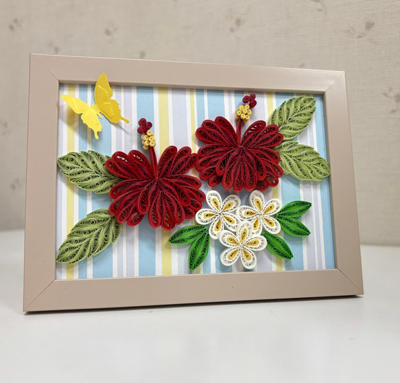 ペーパークイリングキット　ハイビスカス 2枚目の画像