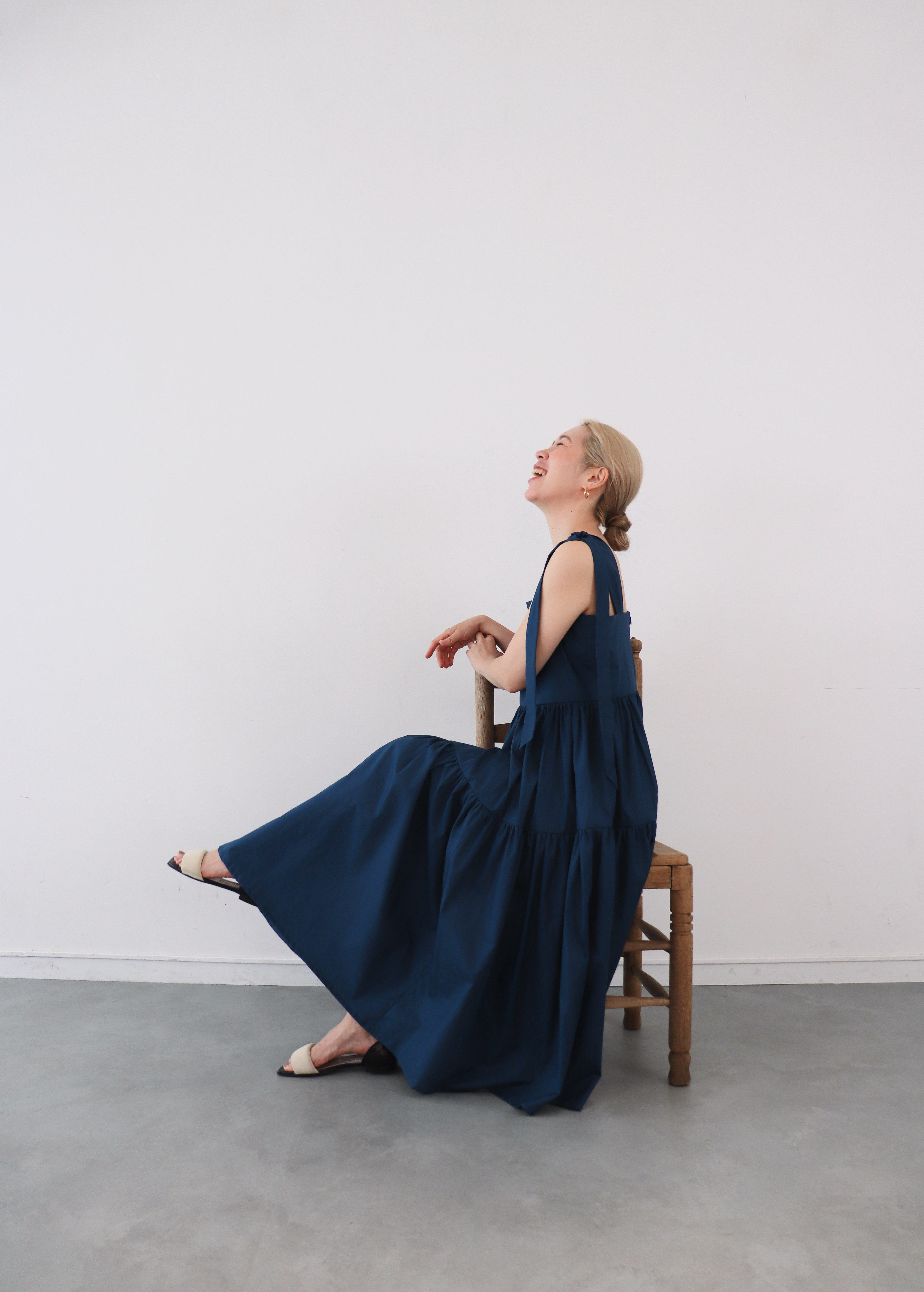 ティアードドレス　ブルー　Sサイズ、Mサイズ　SSサイズ　リボン付き