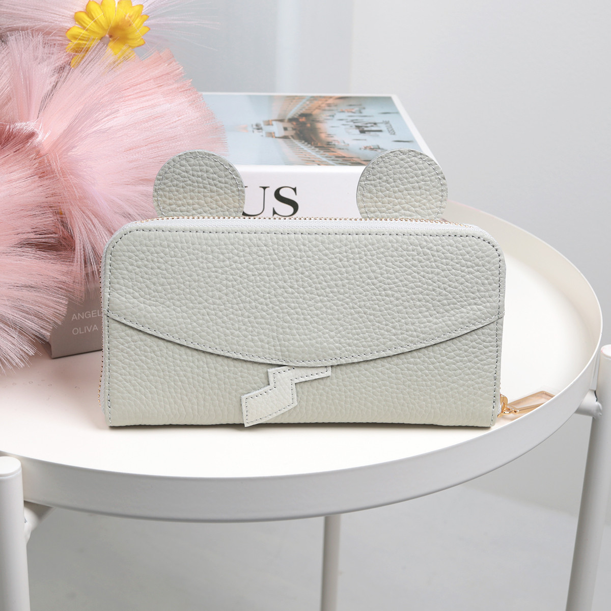 【アイスグレー/おみみ長財布】使いにくそうなのに愛用したくなるモンスター財布/長財布【オミミver.】