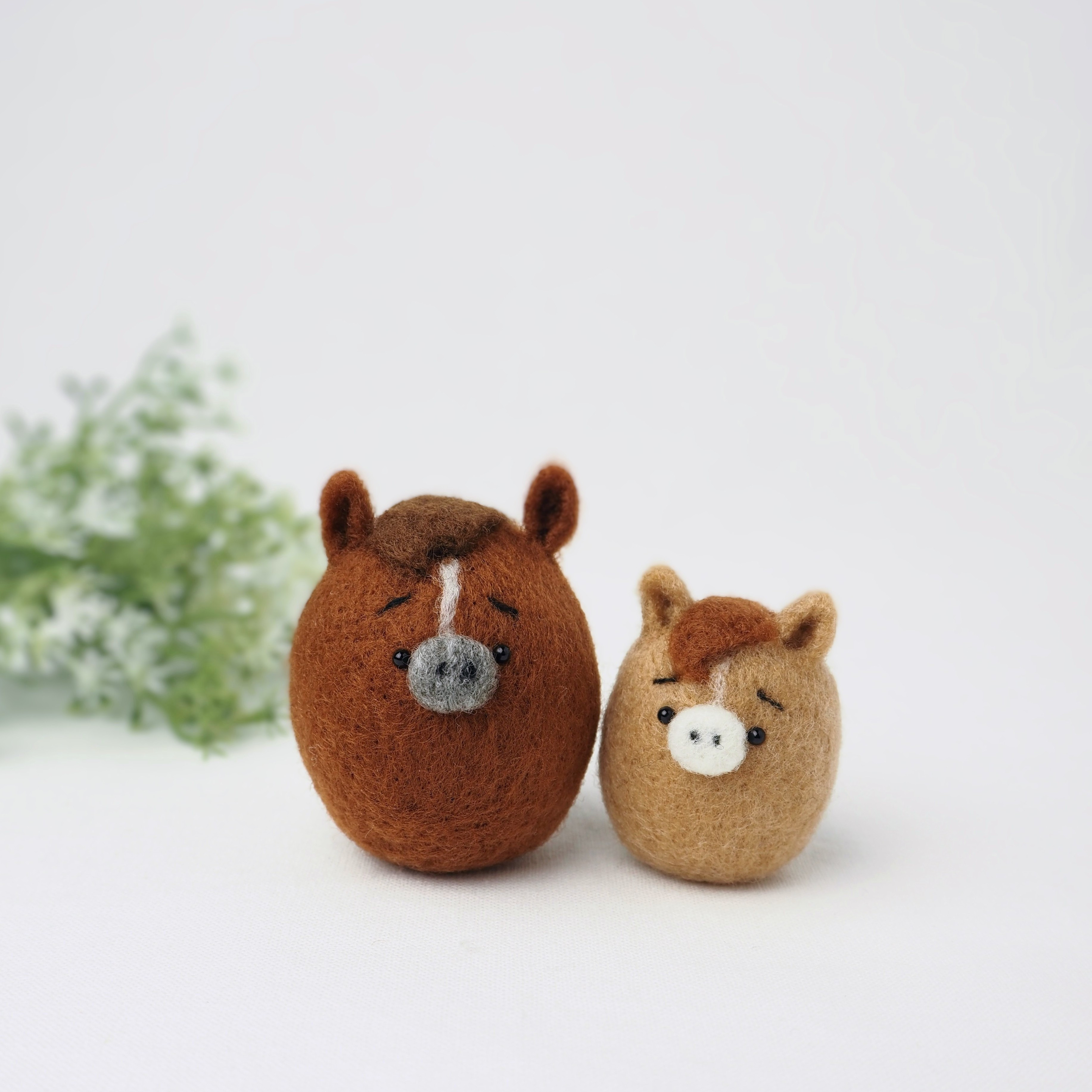 【受注製作】 2026年干支(午) まゆ馬親子単品ページ　羊毛フェルト