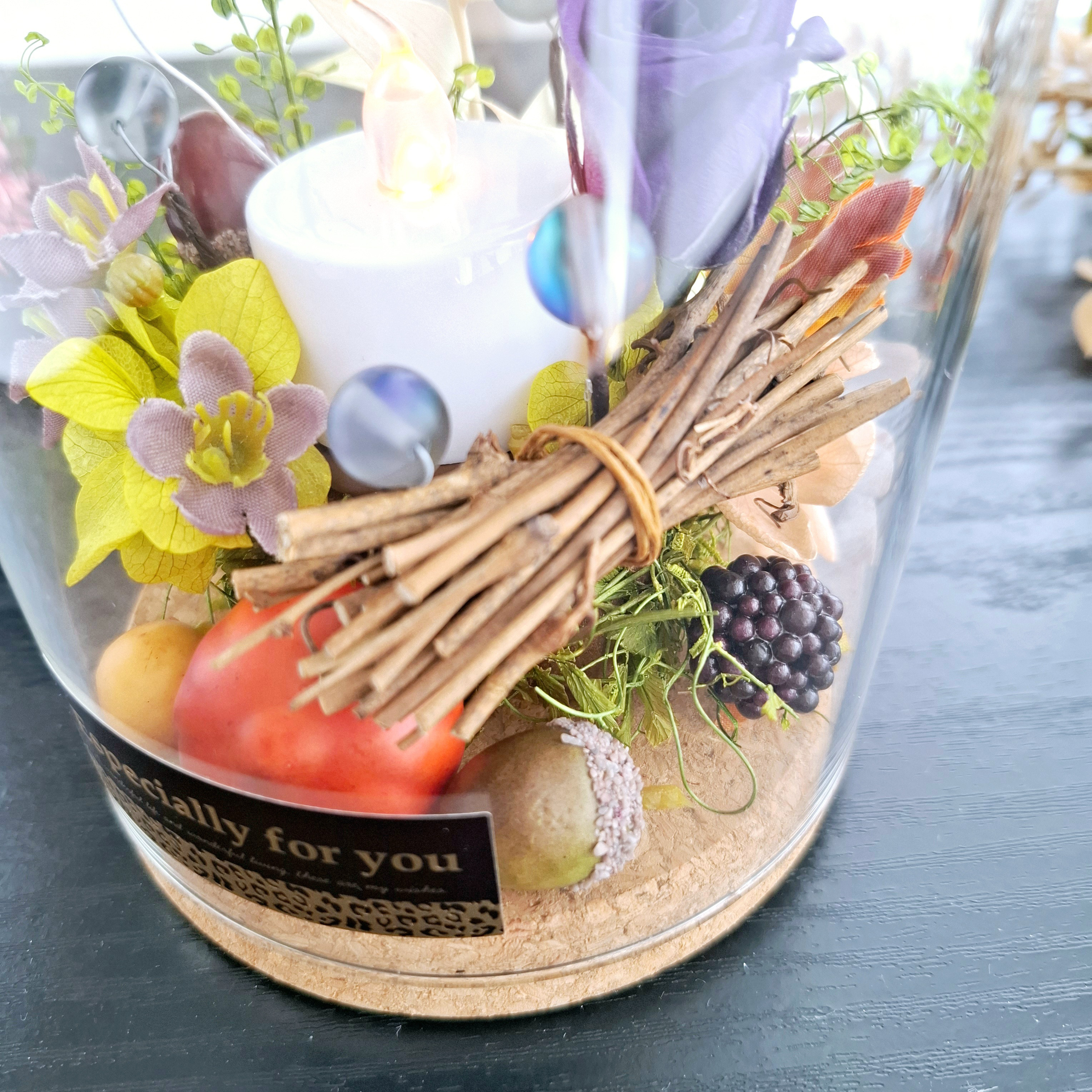 ハロウィン♡長くれ飾る♪【2way】蝙蝠・お化けのドームアレンジ｜秋インテリア｜誕生日