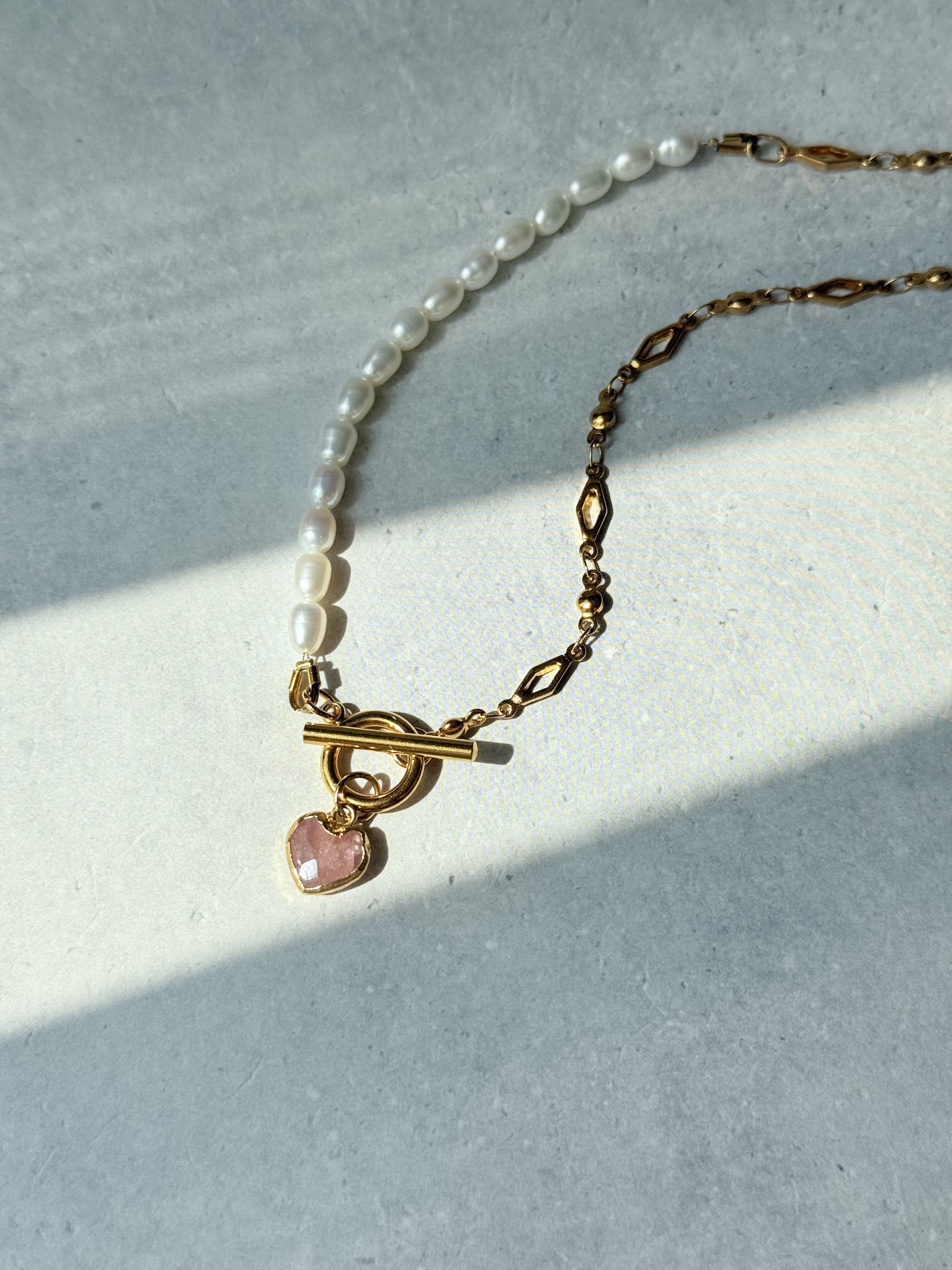 【ネックレス】淡水パール デザインチェーンネックレス/ハート 大人フォーマル2026 ひとめぼれ新作2026