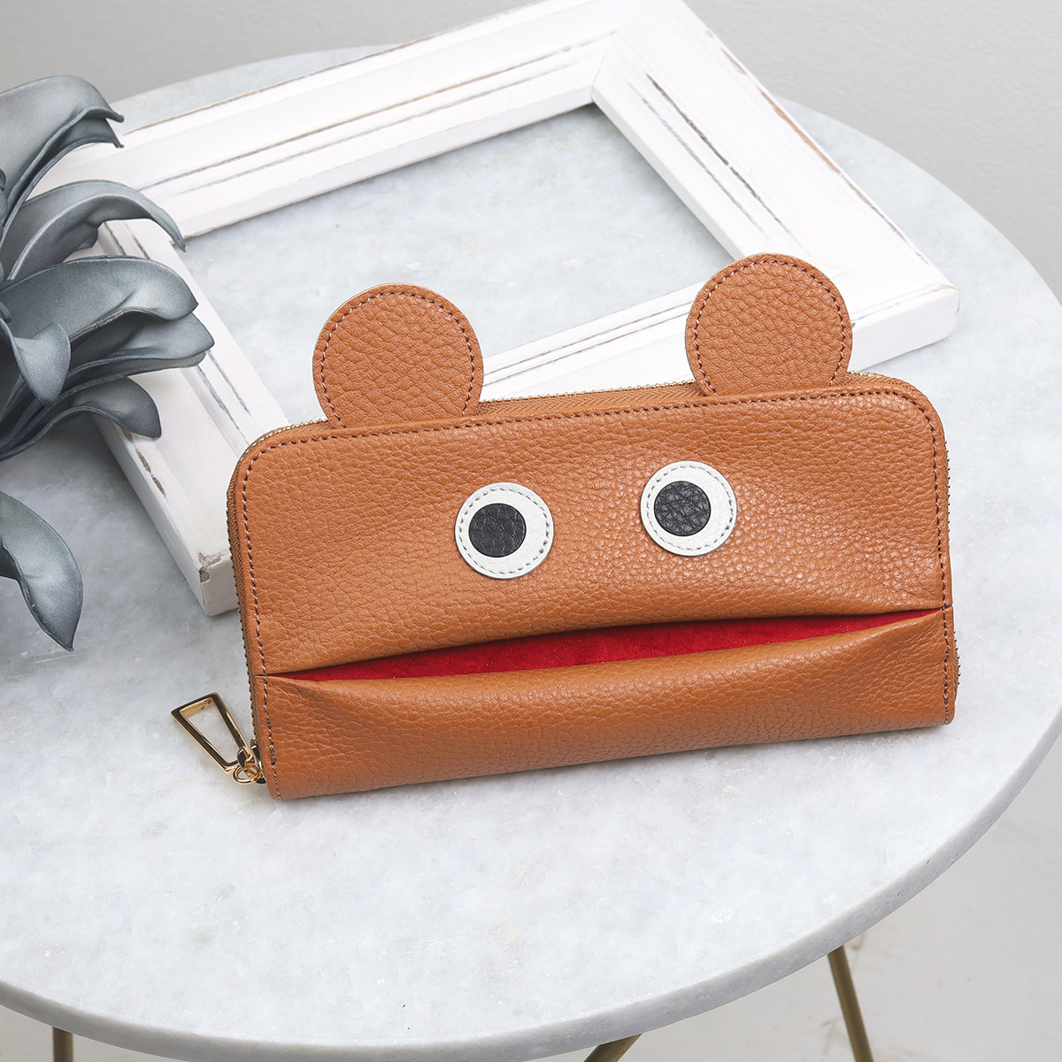 【キャメル/おみみ長財布】使いにくそうなのに愛用したくなるモンスター財布/長財布【オミミver.】