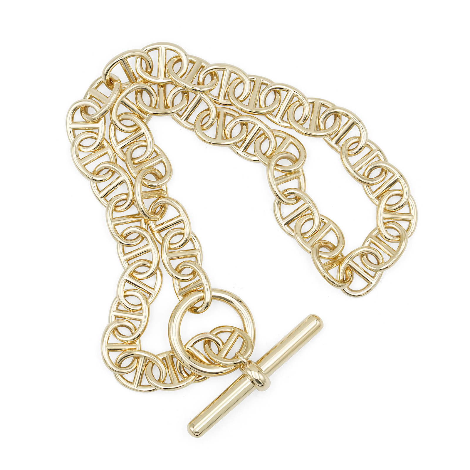 インターロッキングチェーン・トグルネックレス S142H2421（4週間発送）