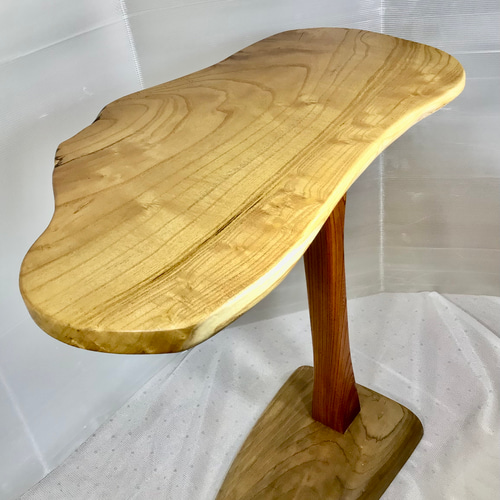 天然木 桑 折り畳みサイドテーブル 一点物 手造り サイドテーブル