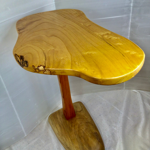 天然木 桑 折り畳みサイドテーブル 一点物 手造り サイドテーブル