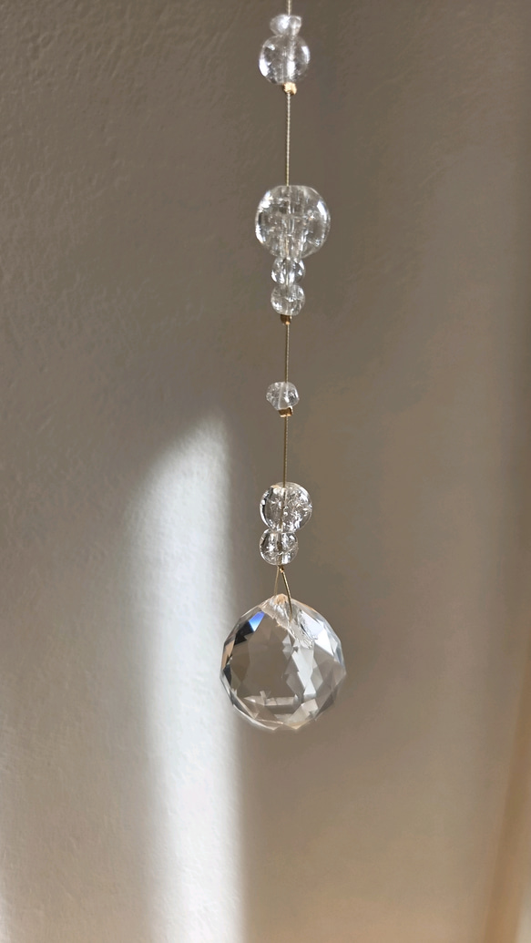 hikarino  ame 天然水晶サンキャッチャー【seven drops 】　★ホワイトセージプレゼント★ 4枚目の画像