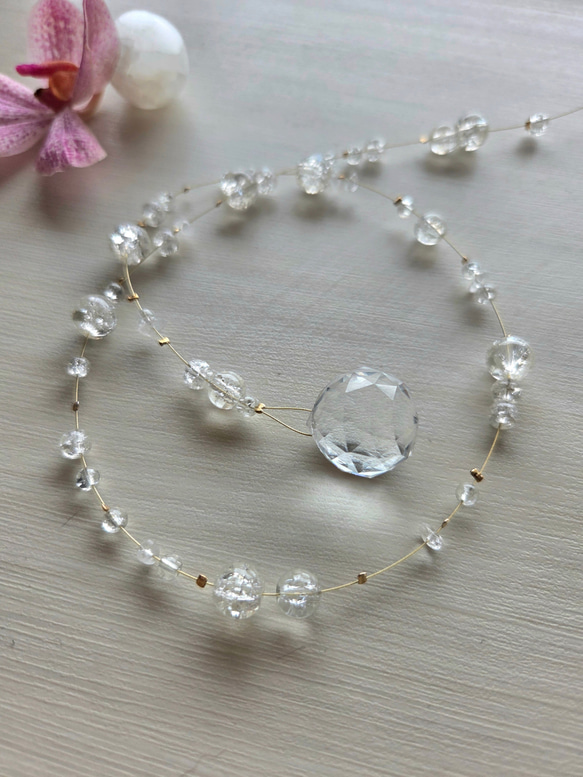 hikarino  ame 天然水晶サンキャッチャー【seven drops 】　★ホワイトセージプレゼント★ 1枚目の画像