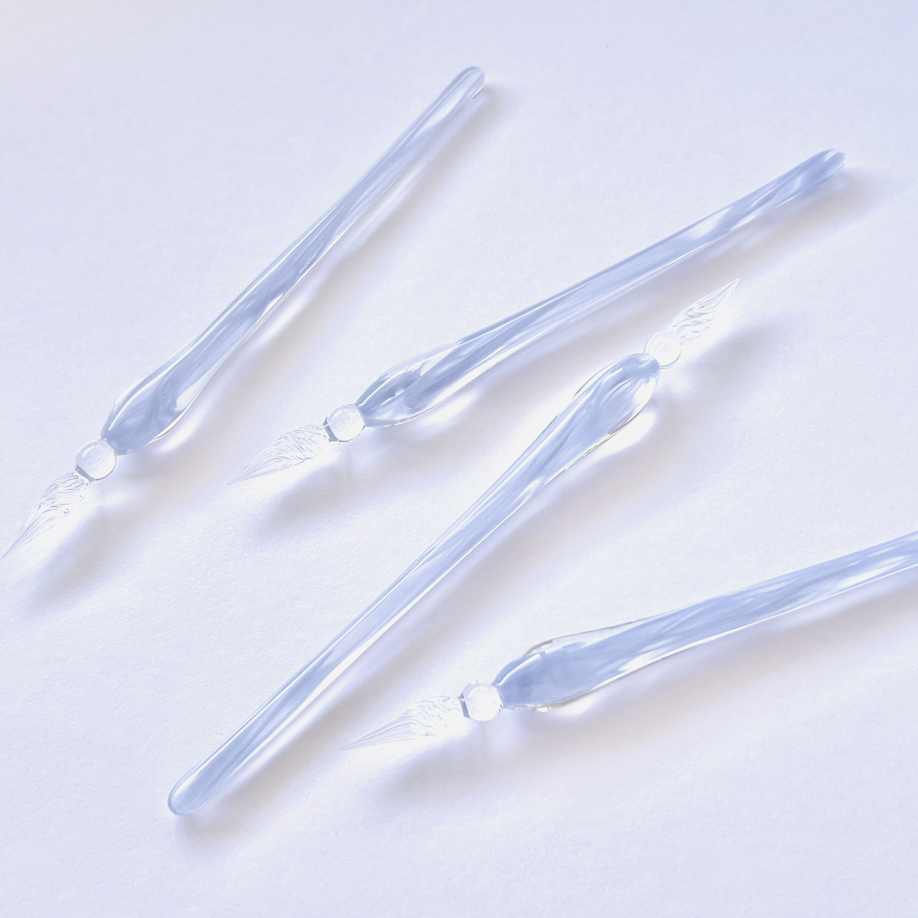 勿忘草色のガラスペン(中太字)