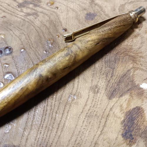 木軸シャーペン 0.5㎜チーク 蜜蝋クリーム仕上げ ペン・筆記用具