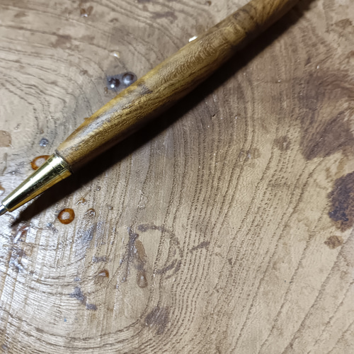 木軸シャーペン 0.5㎜チーク 蜜蝋クリーム仕上げ ペン・筆記用具
