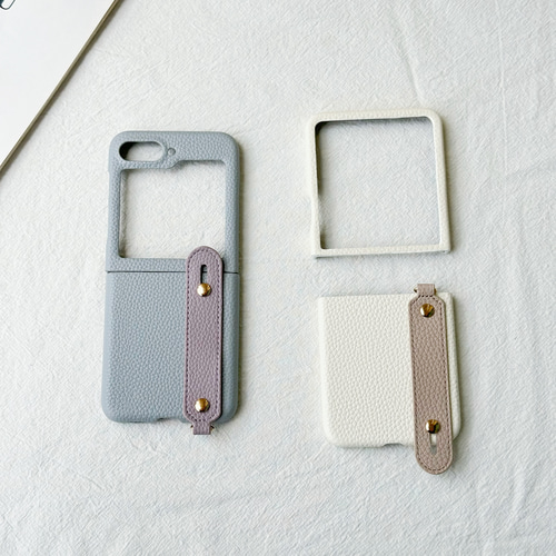 バンド付き Galaxy Z Flip 7 6 5 4 3 ケース バイカラー スマホケース
