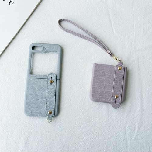 バンド付き Galaxy Z Flip 7 6 5 4 3 ケース バイカラー スマホケース