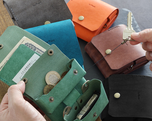 財布として使えるキーケース スマートキー対応 LF-027 マルゴー革