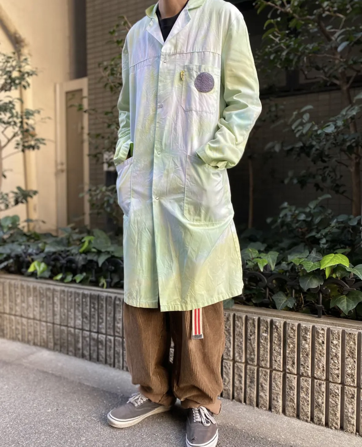 古着　ヴィンテージ　vintage コート　ユーロ　ユーロワークコート　タイダイ　カラフル　派手　個性派