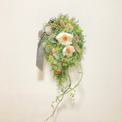 幸せを運ぶアナベル馬蹄リース セルリア 幸せを運ぶアナベル馬蹄リース