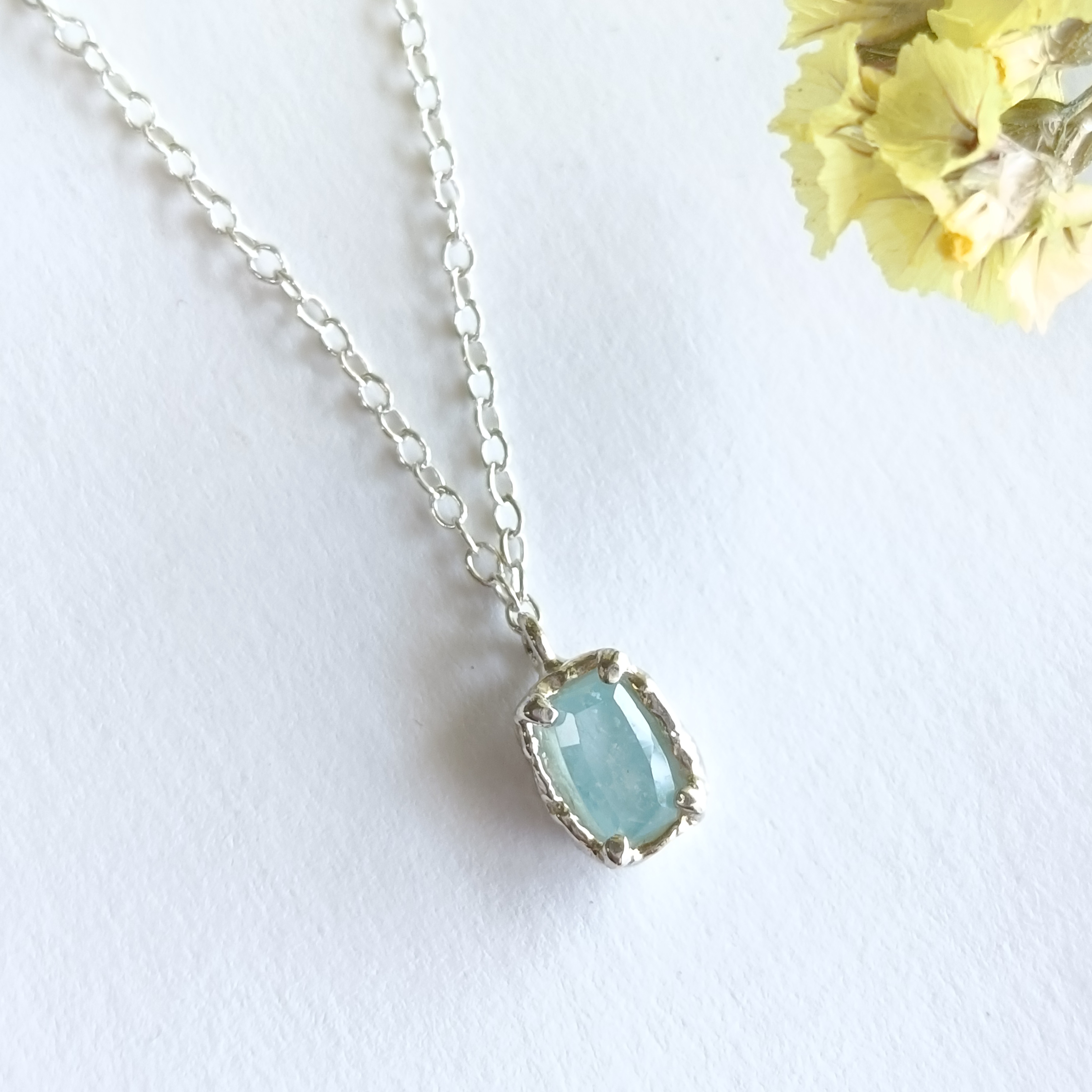 ［SV925］Hekirei-碧麗- ネックレス　 グランディディエライト　ハワイアンジュエリー　鎚目　スティック