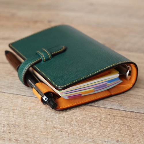 ミニ6システム手帳 カラーオーダー ハンドメイド受注生産 手帳 秀革堂