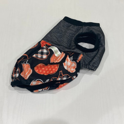 トモ ハンドメイド 犬服 ハロウィン切替 肩フリルタンク ③ トモ様