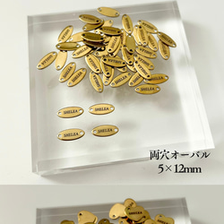 オリジナル ロゴプレート オーダー タグ チャーム プレート ブランドプレート メタルタグ 金属タグ ハンドメイドアクセ 5枚目の画像