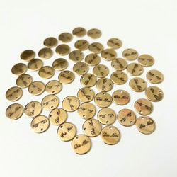 オリジナル ロゴプレート オーダー タグ チャーム プレート ブランドプレート メタルタグ 金属タグ ハンドメイドアクセ 2枚目の画像
