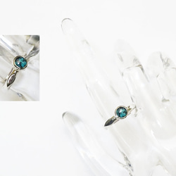 ターコイズ シルバーリング オクタゴン【受注製作】octagon 925 キラキラ  atpring123nexttq2 4枚目の画像