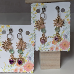 フローライト ピアス（スタッド・一粒） の人気通販｜Creema(クリーマ