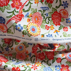 紅型風＊犬用首輪（１５／２０ｍｍ幅）　オーダーメイド　子犬　小型犬　中型犬　和柄　和風　花柄　夏　沖縄 5枚目の画像