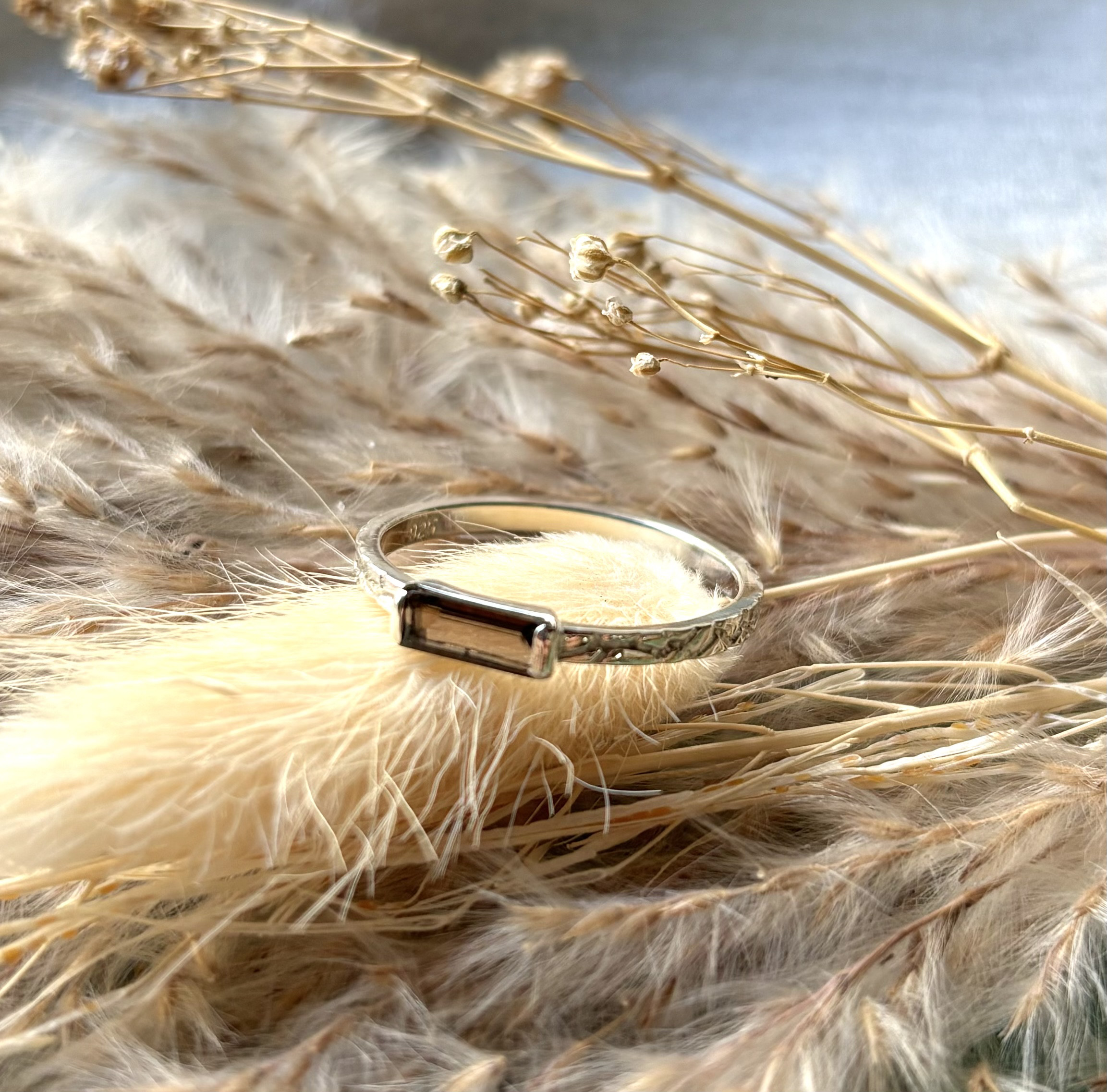 リング（バケットタイプ：スモーキークォーツ）