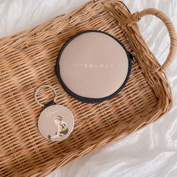 ＼敬老の日♡／ミニポーチ　フォトキーホルダー　プチギフト　キーホルダー　似顔絵　写真　プレゼント　父の日　母の日　還暦　 3枚目の画像