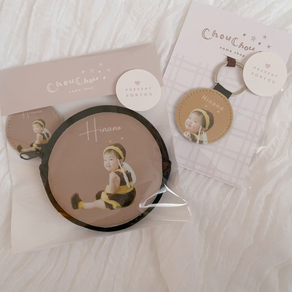 ＼敬老の日♡／ミニポーチ　フォトキーホルダー　プチギフト　キーホルダー　似顔絵　写真　プレゼント　父の日　母の日　還暦　 9枚目の画像