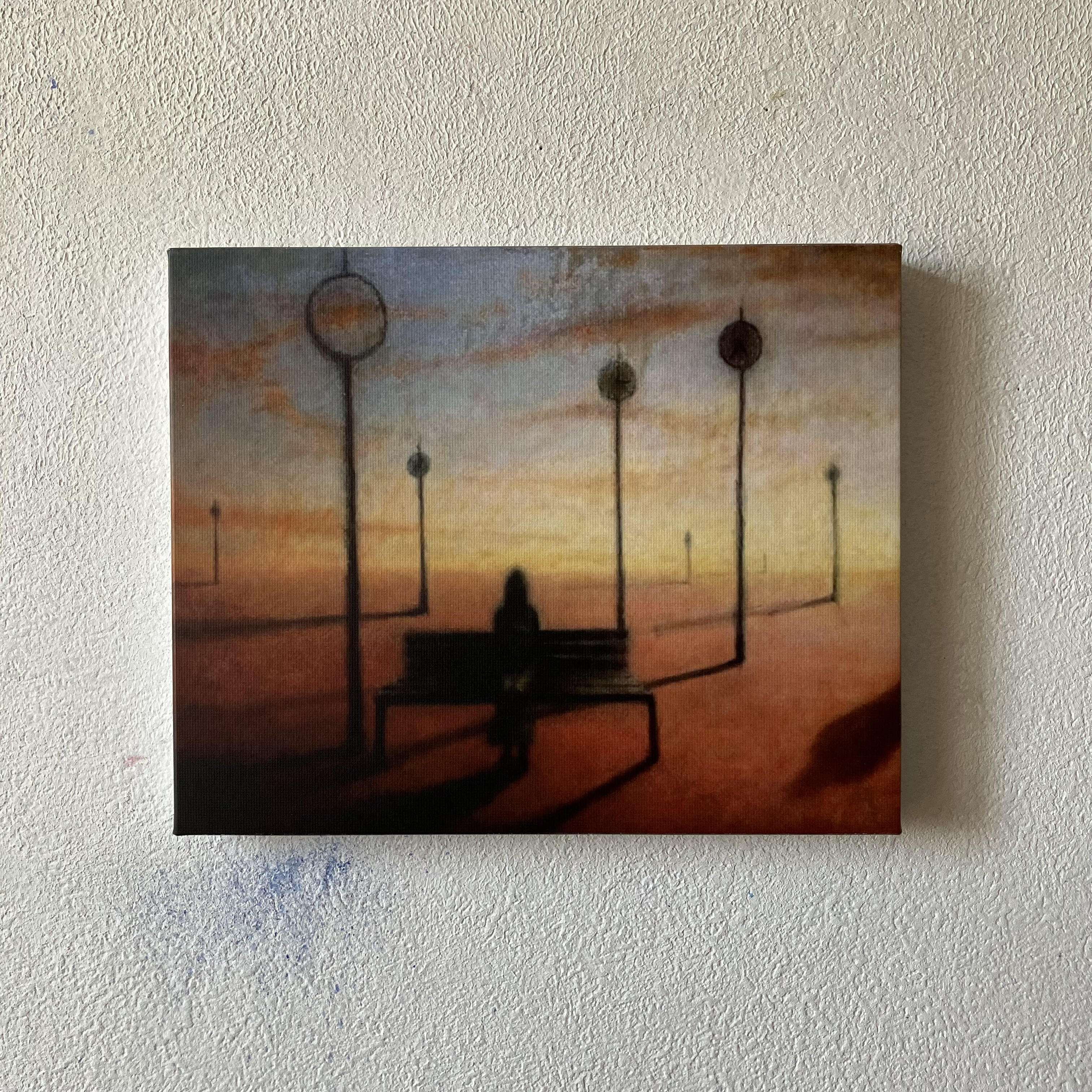 墓標」 油彩 油絵 木製パネルに油彩 oil on board 現代美術 墓標