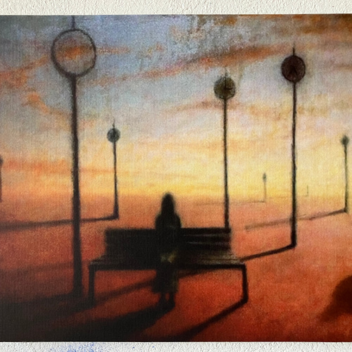 アートパネル「15:00」 / 複製画 額絵 絵画 油絵 抽象画 風景画 現代