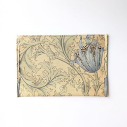 ポケットポーチ　A5（横）　アネモネ　ウィリアムモリス　ラミネート 2枚目の画像