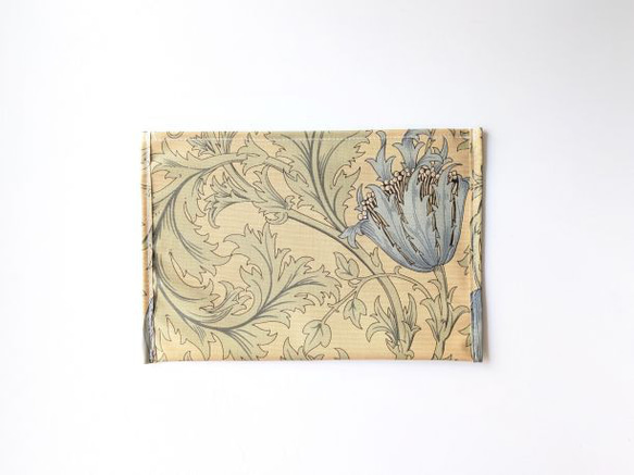 ポケットポーチ　A5（横）　アネモネ　ウィリアムモリス　ラミネート 2枚目の画像