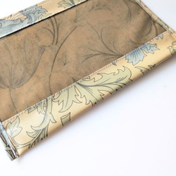 ポケットポーチ　A5（横）　アネモネ　ウィリアムモリス　ラミネート 4枚目の画像