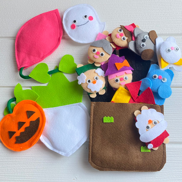 手袋シアター　かぶ　芋　ハロウィン　クリスマス　サンタクロース 1枚目の画像